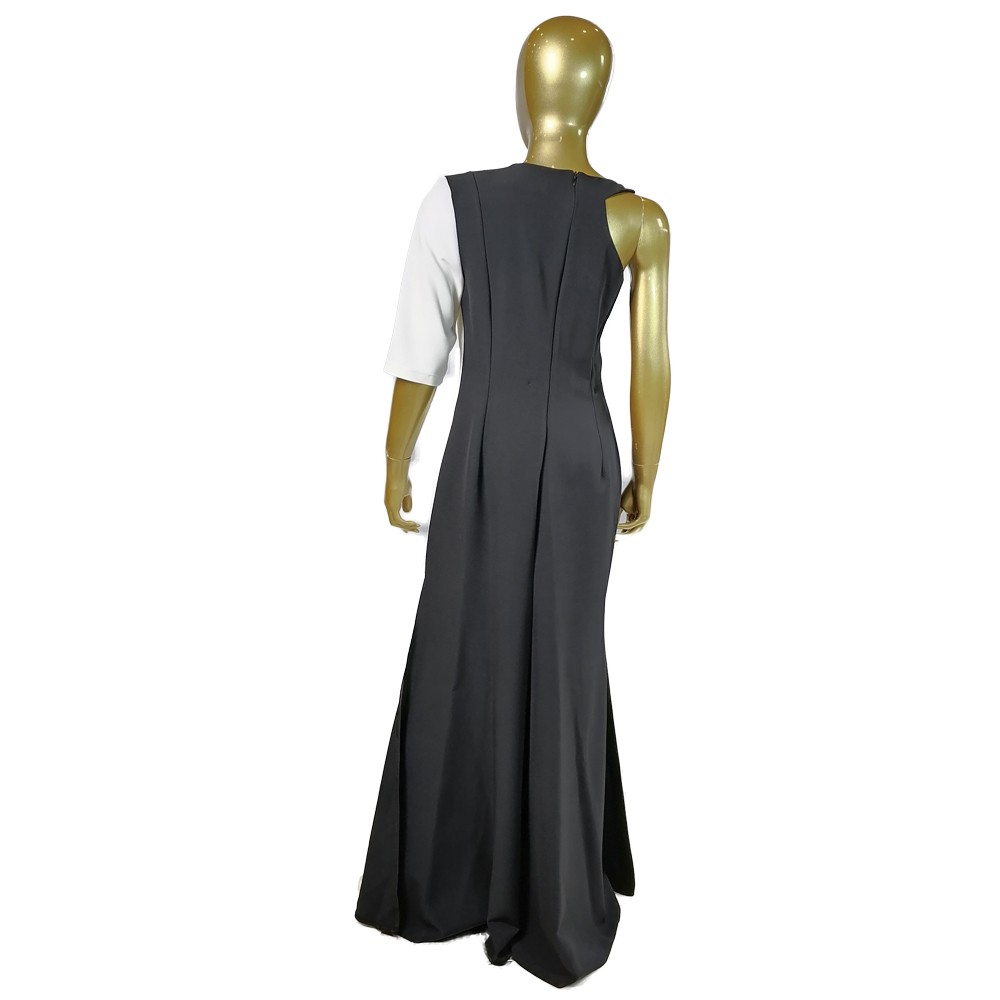 MODA DRESS ABITO 115 NERO/ORO/BIANCO