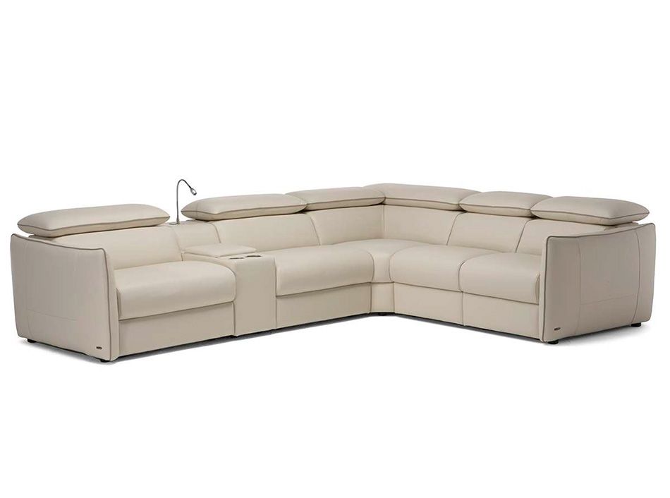 Leather-Light gray(Metal)Brand:Natuzzi(corner)